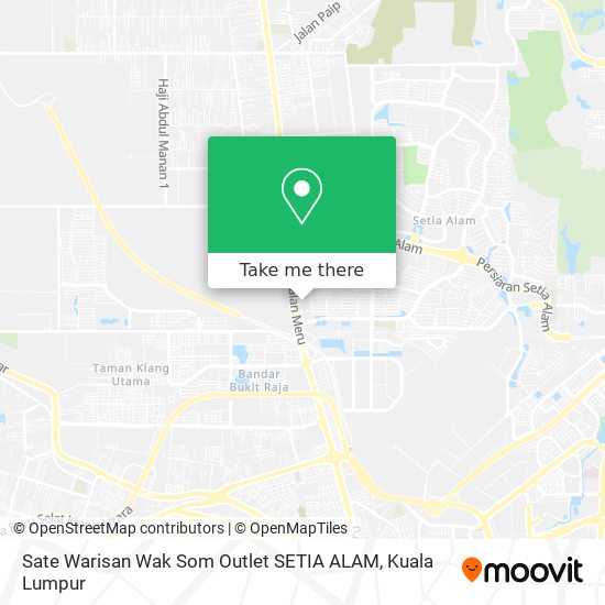 Sate Warisan Wak Som Outlet SETIA ALAM map