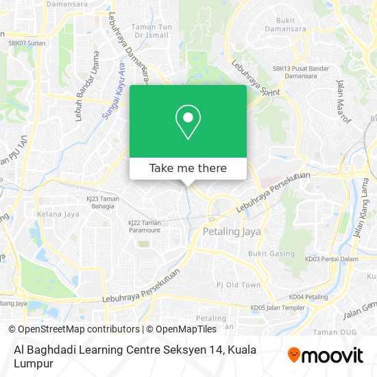 Al Baghdadi Learning Centre Seksyen 14 map