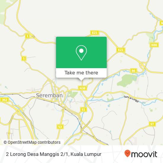 2 Lorong Desa Manggis 2/1 map