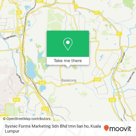 Systec Forms Marketing Sdn Bhd tmn lian ho map