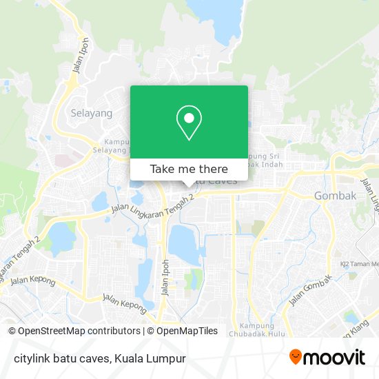 citylink batu caves map
