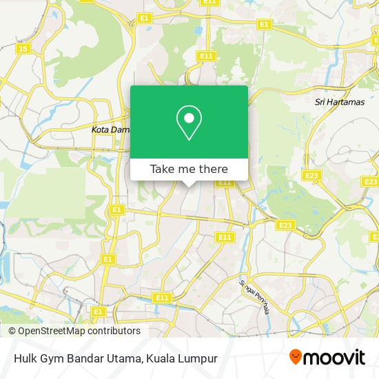 Hulk Gym Bandar Utama map