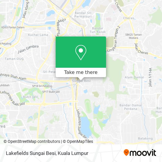 Lakefields Sungai Besi map