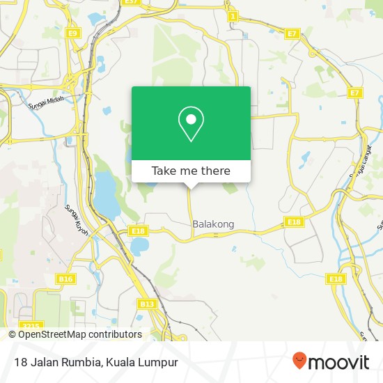 18 Jalan Rumbia map