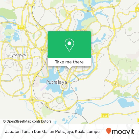 Jabatan Tanah Dan Galian Putrajaya map