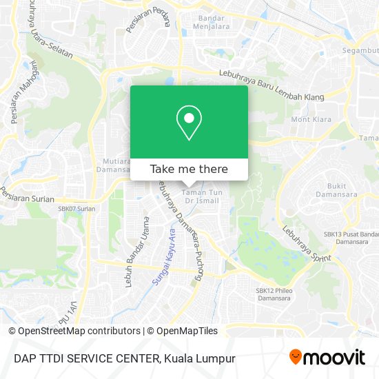 Peta DAP TTDI SERVICE CENTER