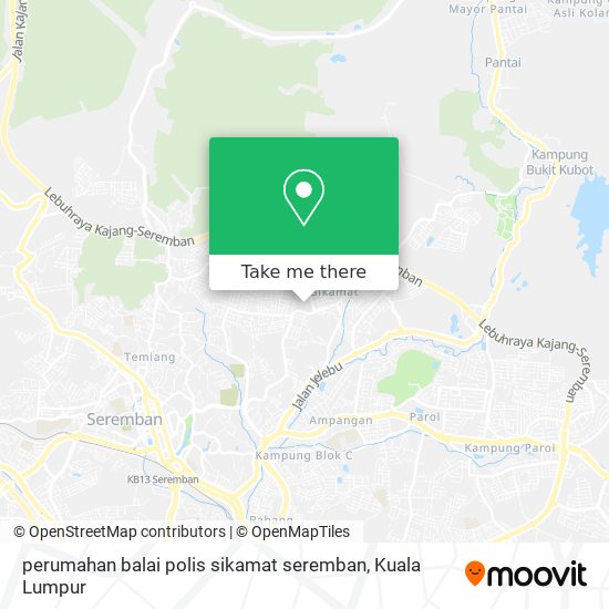 Peta perumahan balai polis sikamat seremban