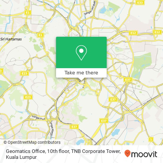 Geomatics Office, 10th floor, TNB Corporate Tower map