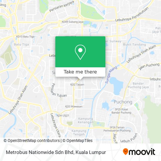 Metrobus Nationwide Sdn Bhd map