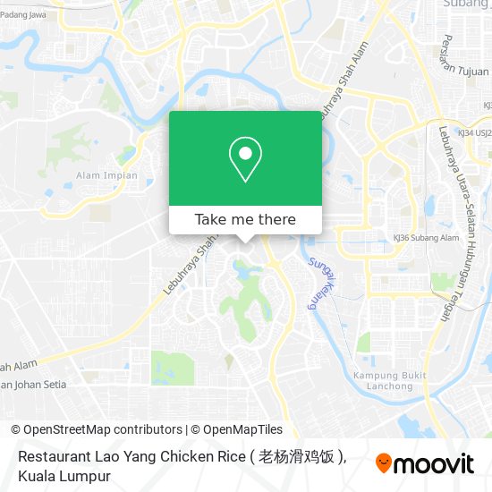 Peta Restaurant Lao Yang Chicken Rice ( 老杨滑鸡饭 )