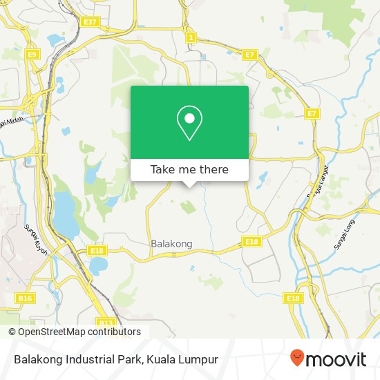 Balakong Industrial Park map
