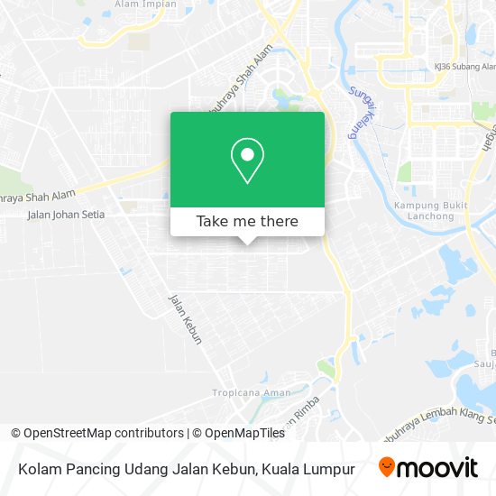 Kolam Pancing Udang Jalan Kebun map