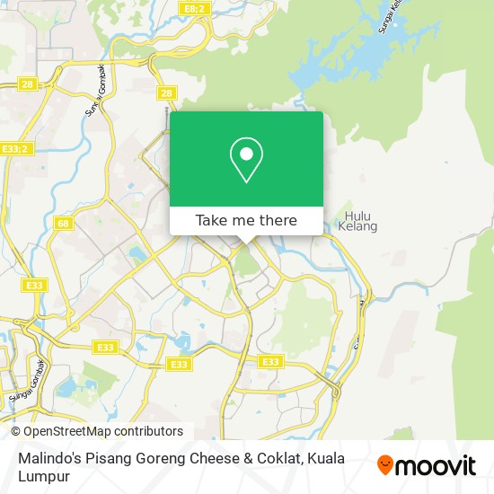 Malindo's Pisang Goreng Cheese & Coklat map