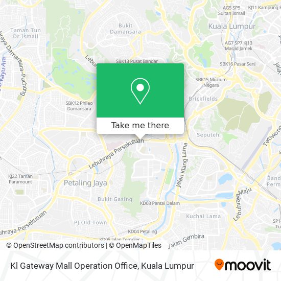 Kl Gateway Mall Operation Office map