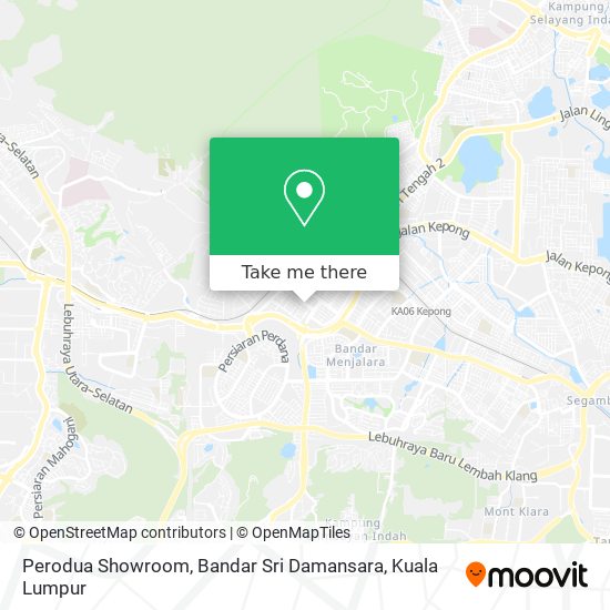Peta Perodua Showroom, Bandar Sri Damansara