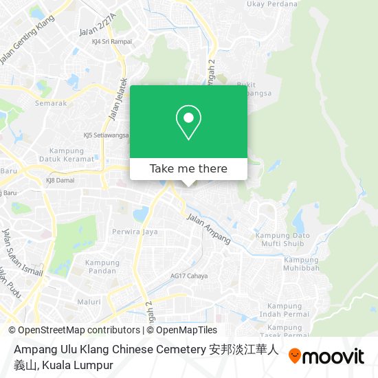 Ampang Ulu Klang Chinese Cemetery 安邦淡江華人義山 map