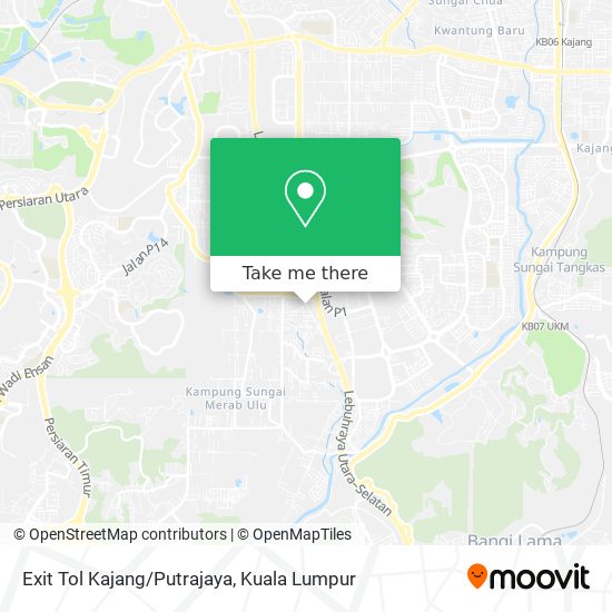 Peta Exit Tol Kajang/Putrajaya