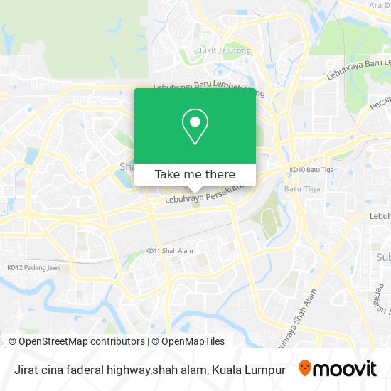 Jirat cina faderal highway,shah alam map