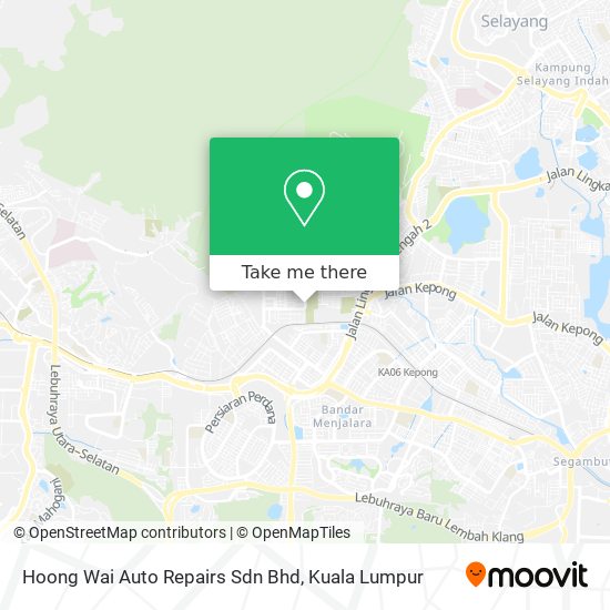 Peta Hoong Wai Auto Repairs Sdn Bhd