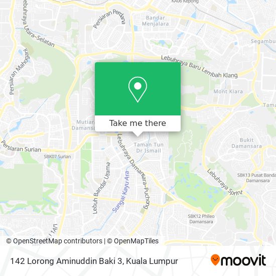 Peta 142 Lorong Aminuddin Baki 3