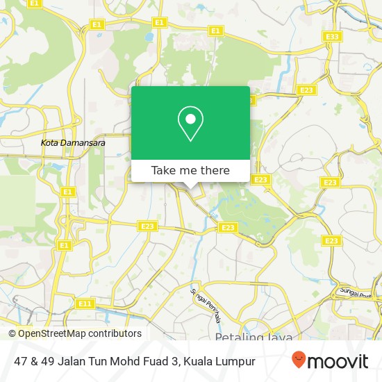 Peta 47 & 49 Jalan Tun Mohd Fuad 3