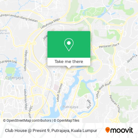 Club House @ Presint 9, Putrajaya map