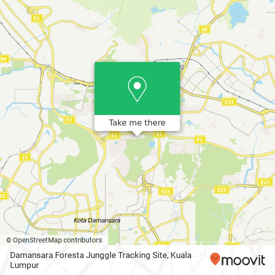 Damansara Foresta Junggle Tracking Site map
