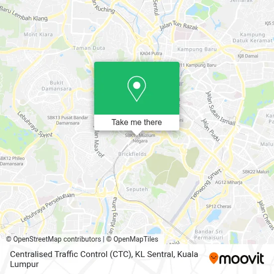 Centralised Traffic Control (CTC), KL Sentral map