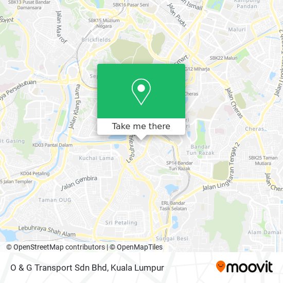 O & G Transport Sdn Bhd map