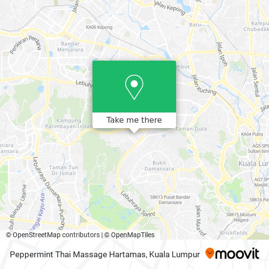 Peppermint Thai Massage Hartamas map