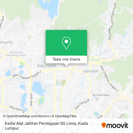 Peta Kedai Alat Jahitan Perniagaan SG Linna