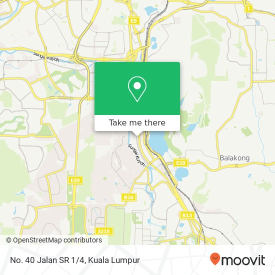 No. 40 Jalan SR 1/4 map