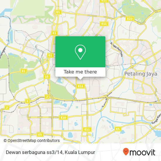 Dewan serbaguna ss3/14 map