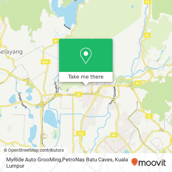 MyRide Auto GrooMing,PetroNas Batu Caves map