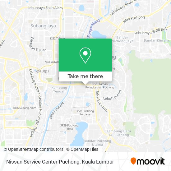 Peta Nissan Service Center Puchong