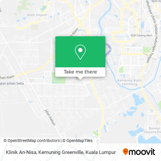 Klinik An-Nisa, Kemuning Greenville map