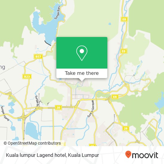 Kuala lumpur  Lagend hotel map