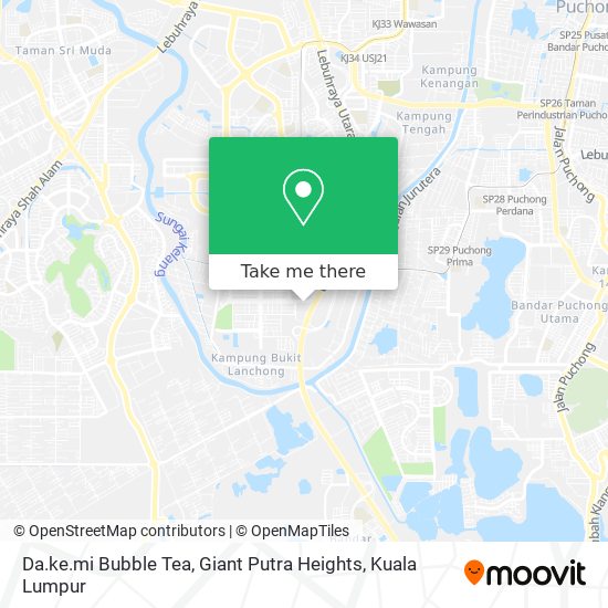 Da.ke.mi Bubble Tea, Giant Putra Heights map