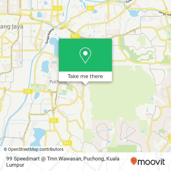 99 Speedmart @ Tmn Wawasan, Puchong map