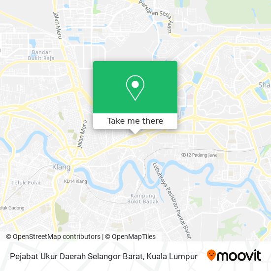 Pejabat Ukur Daerah Selangor Barat map