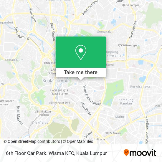 6th Floor Car Park. Wisma KFC map