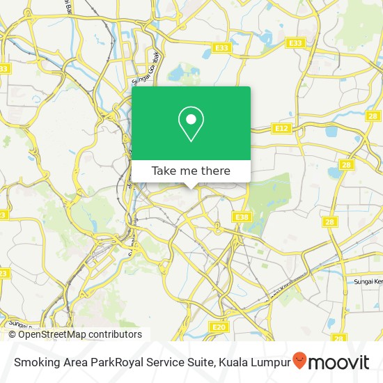 Smoking Area ParkRoyal Service Suite map