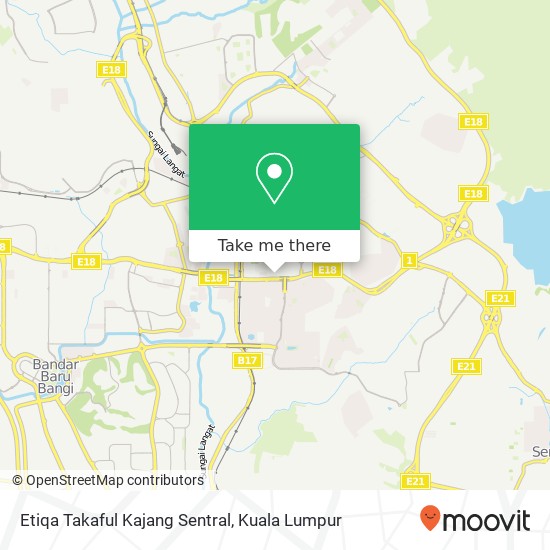 Peta Etiqa Takaful Kajang Sentral