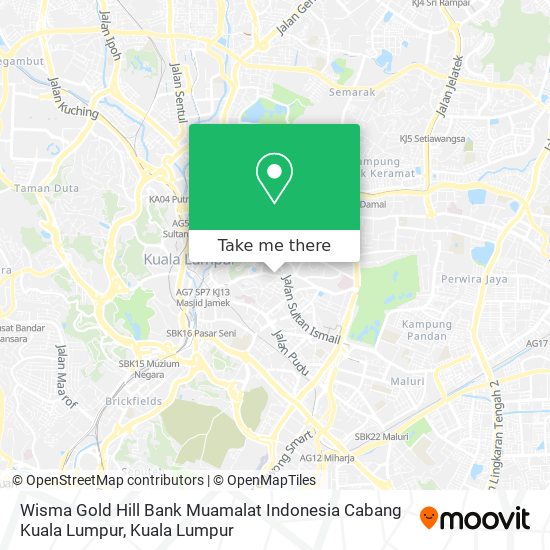 Peta Wisma Gold Hill Bank Muamalat Indonesia Cabang Kuala Lumpur