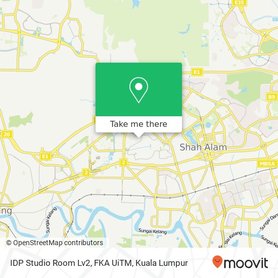 IDP Studio Room Lv2, FKA UiTM map