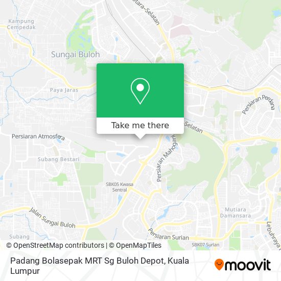 Padang Bolasepak MRT Sg Buloh Depot map