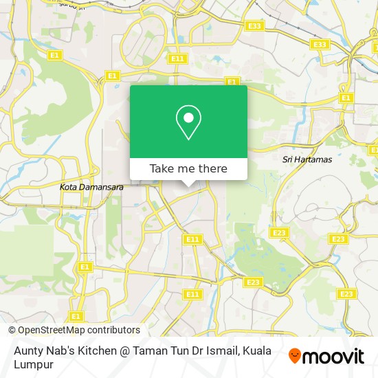 Aunty Nab's Kitchen @ Taman Tun Dr Ismail map