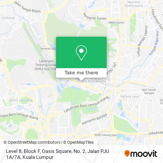 Peta Level 8, Block F, Oasis Square, No. 2, Jalan PJU 1A / 7A
