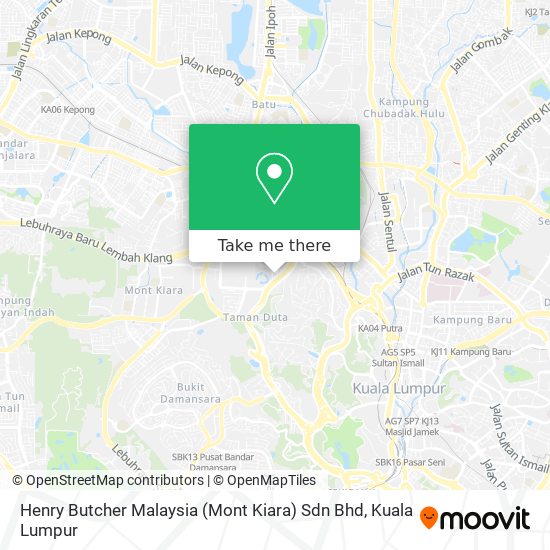 Peta Henry Butcher Malaysia (Mont Kiara) Sdn Bhd