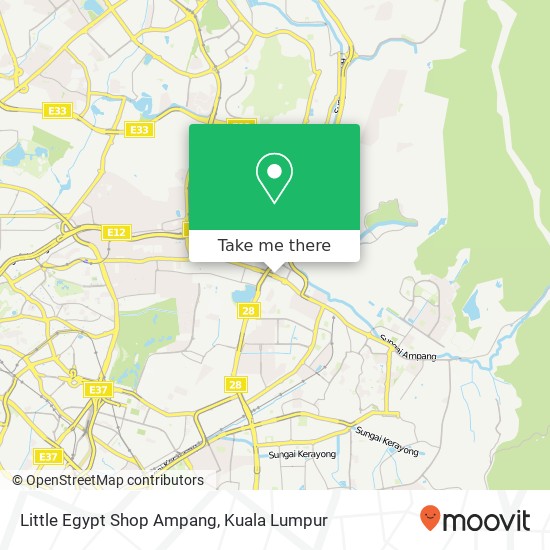 Peta Little Egypt Shop Ampang